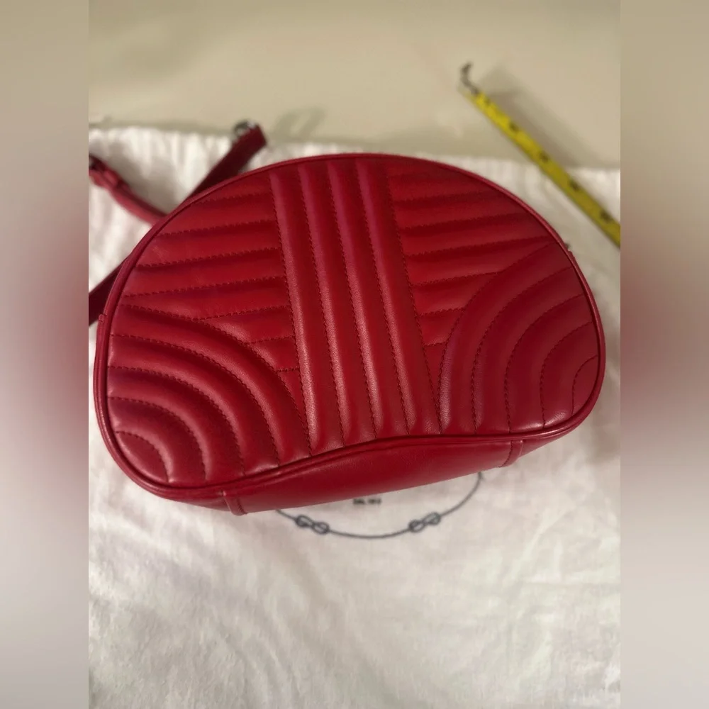 Authentic Prada Red Quilted Leather Shoulder/Crossbody bag-excellent Condition - Picture 5 of 8